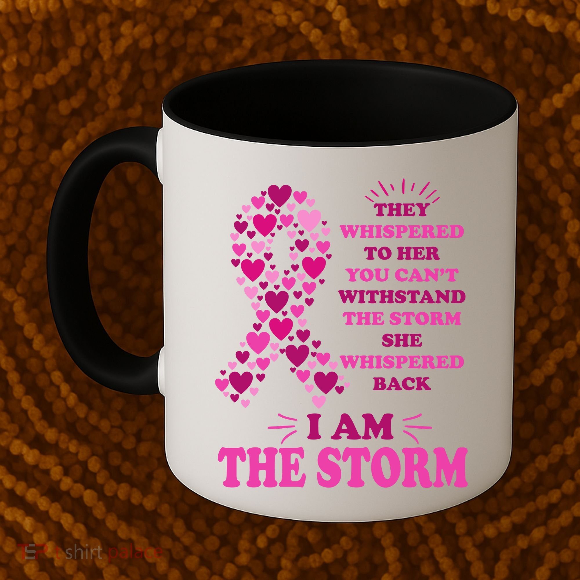 I Am The Storm Quote Breast Cancer Awareness Coffee Mug