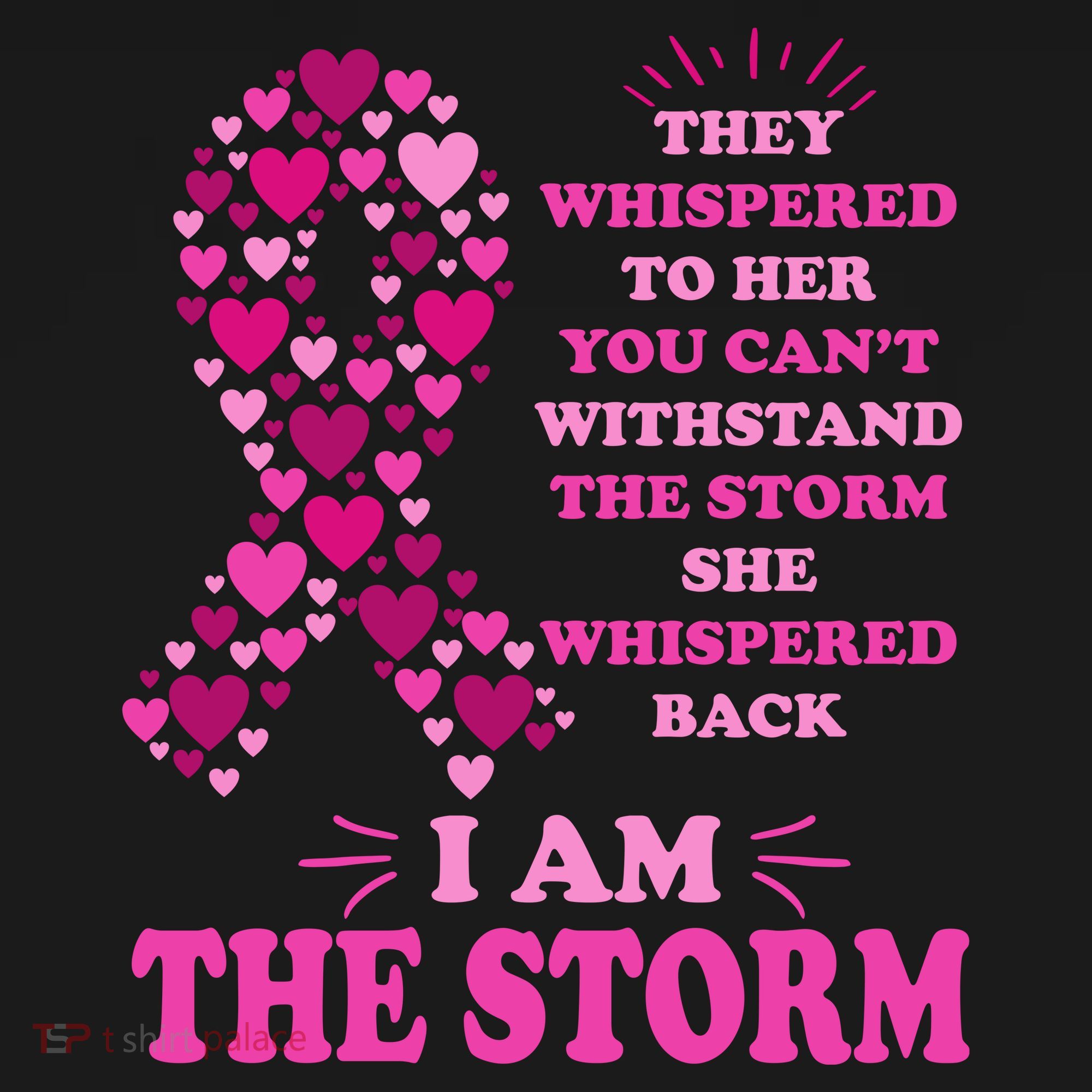 I Am The Storm Quote Breast Cancer Awareness Polo