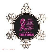 I Am The Storm Quote Breast Cancer Awareness Ornament thumb 0