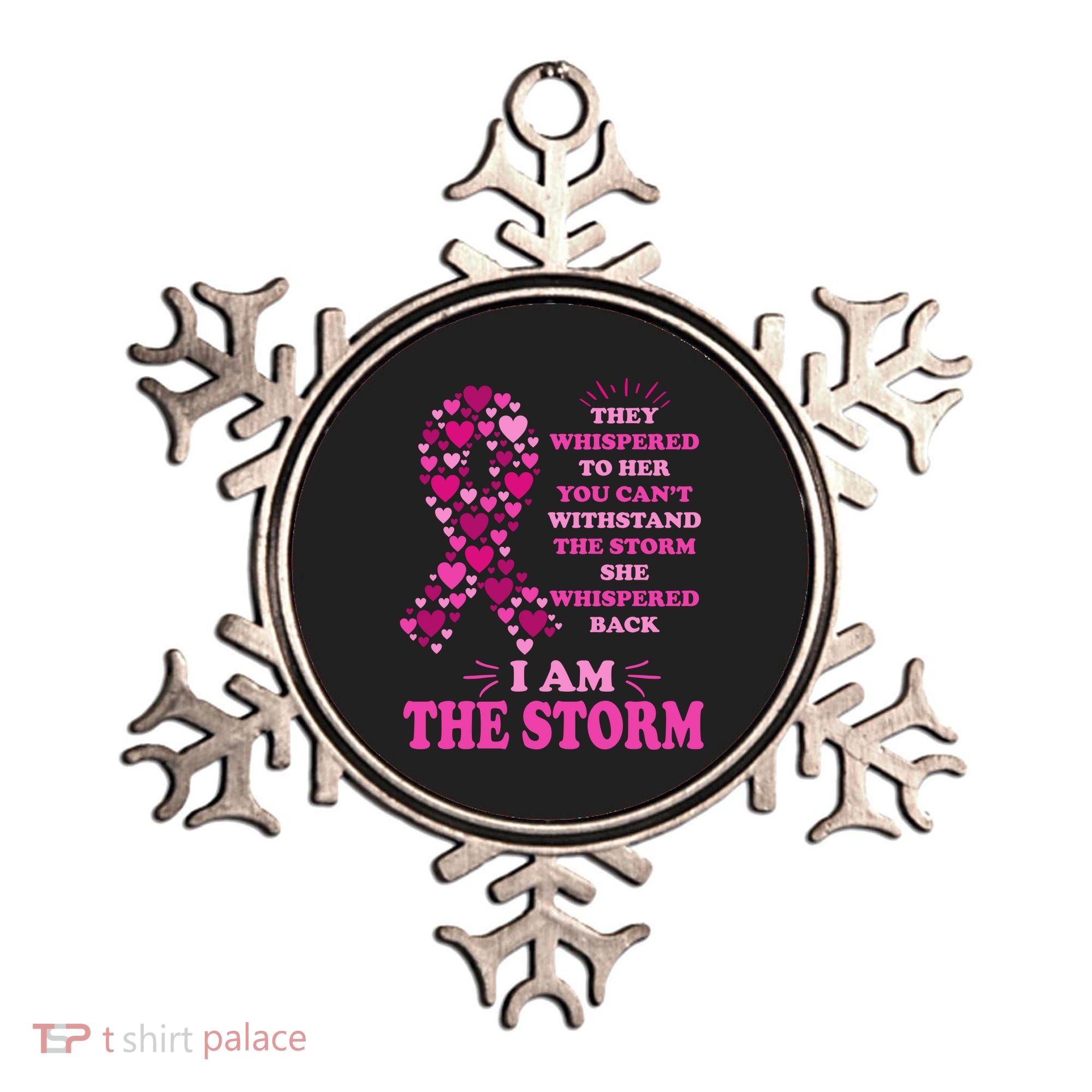 I Am The Storm Quote Breast Cancer Awareness Ornament