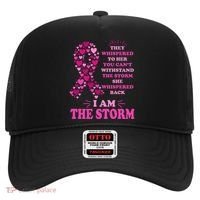 I Am The Storm Quote Breast Cancer Awareness Hat thumb 0