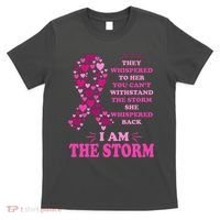 I Am The Storm Quote Breast Cancer Awareness T-Shirt thumb 0