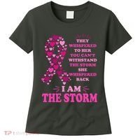 I Am The Storm Quote Breast Cancer Awareness Women's T-Shirt thumb 0