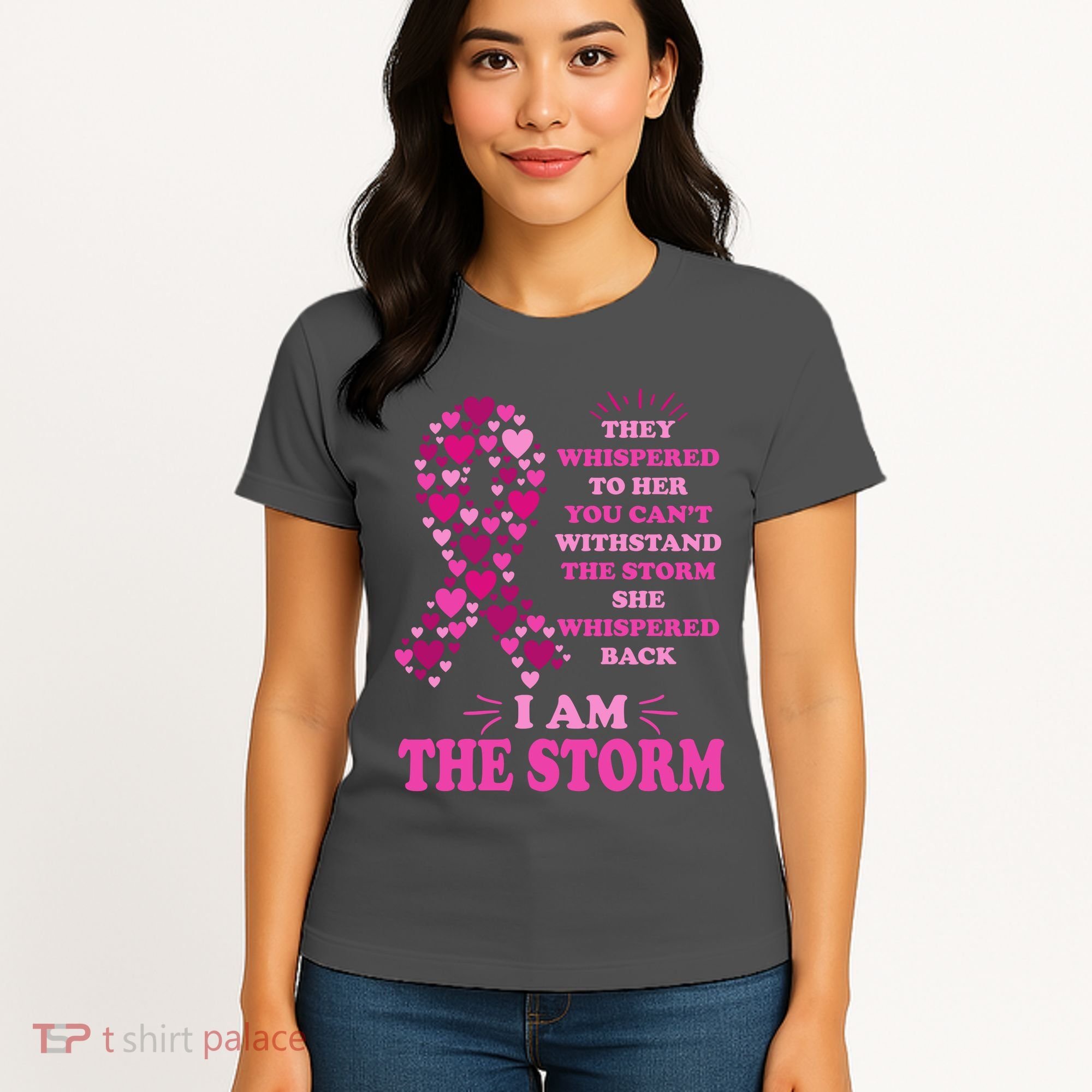 I Am The Storm Quote Breast Cancer Awareness Women's T-Shirt