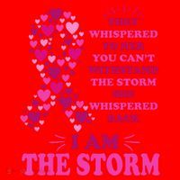 I Am The Storm Quote Breast Cancer Awareness Santa Hat thumb 1