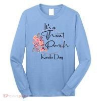 It's A Throat Punch Kinda Day Flowers Fun Sarcastic Quote Gift Long Sleeve Shirt thumb 0