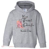 It's A Throat Punch Kinda Day Flowers Fun Sarcastic Quote Gift Toddler Hoodie thumb 0