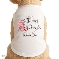 It's A Throat Punch Kinda Day Flowers Fun Sarcastic Quote Gift Doggie Tank thumb 0