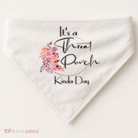 It's A Throat Punch Kinda Day Flowers Fun Sarcastic Quote Gift USA-Made Doggie Bandana thumb 0