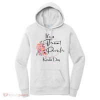 It's A Throat Punch Kinda Day Flowers Fun Sarcastic Quote Gift Women's Hoodie thumb 0