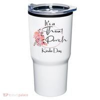 It's A Throat Punch Kinda Day Flowers Fun Sarcastic Quote Gift Tumbler thumb 0