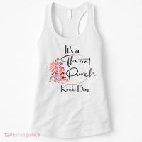 It's A Throat Punch Kinda Day Flowers Fun Sarcastic Quote Gift Women's Tank Top thumb 0