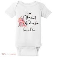 It's A Throat Punch Kinda Day Flowers Fun Sarcastic Quote Gift Baby Bodysuit thumb 0