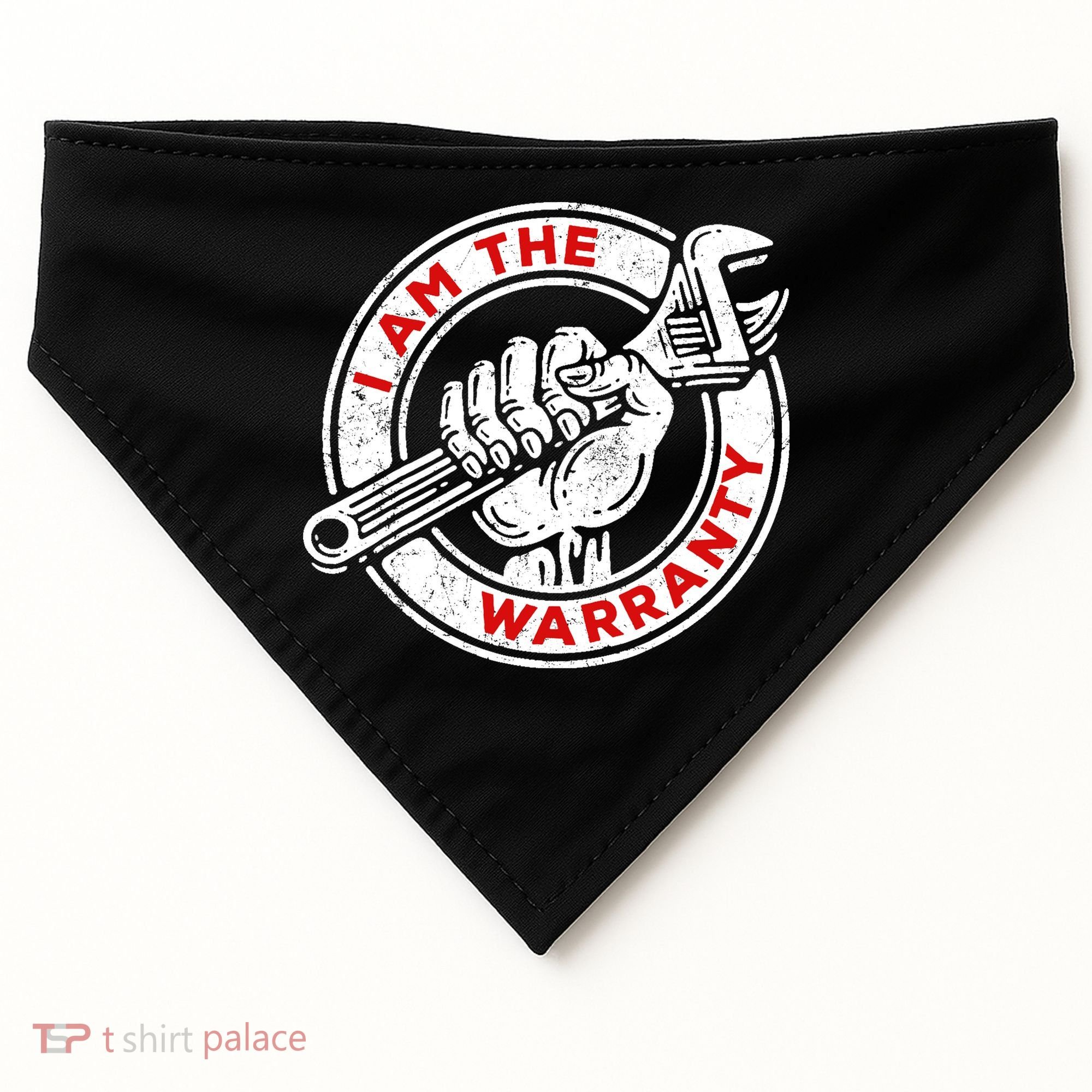 I Am The Warranty, Car Lover USA-Made Doggie Bandana