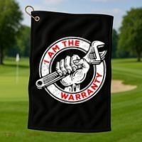 I Am The Warranty, Car Lover Golf Towel thumb 1