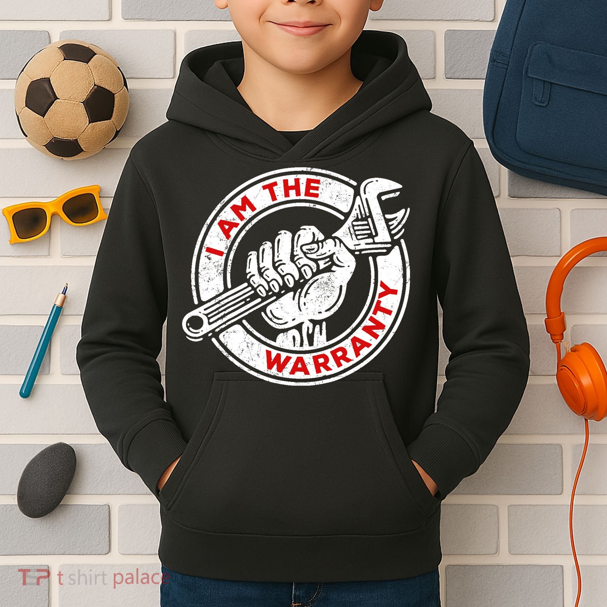 I Am The Warranty, Car Lover Kids Hoodie