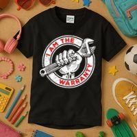I Am The Warranty, Car Lover Kids T-Shirt thumb 3