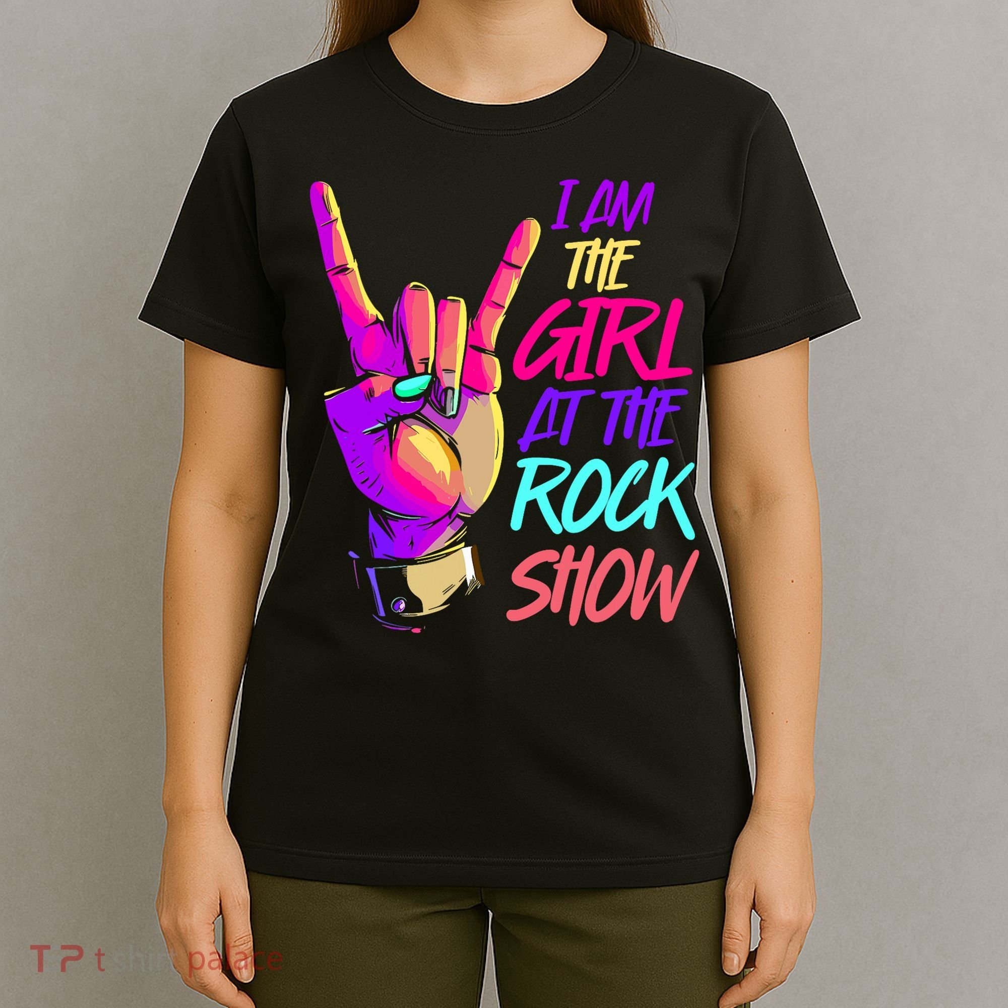 I Am The Girl At The R.O.C.K Show Retro Rock Music T-Shirt