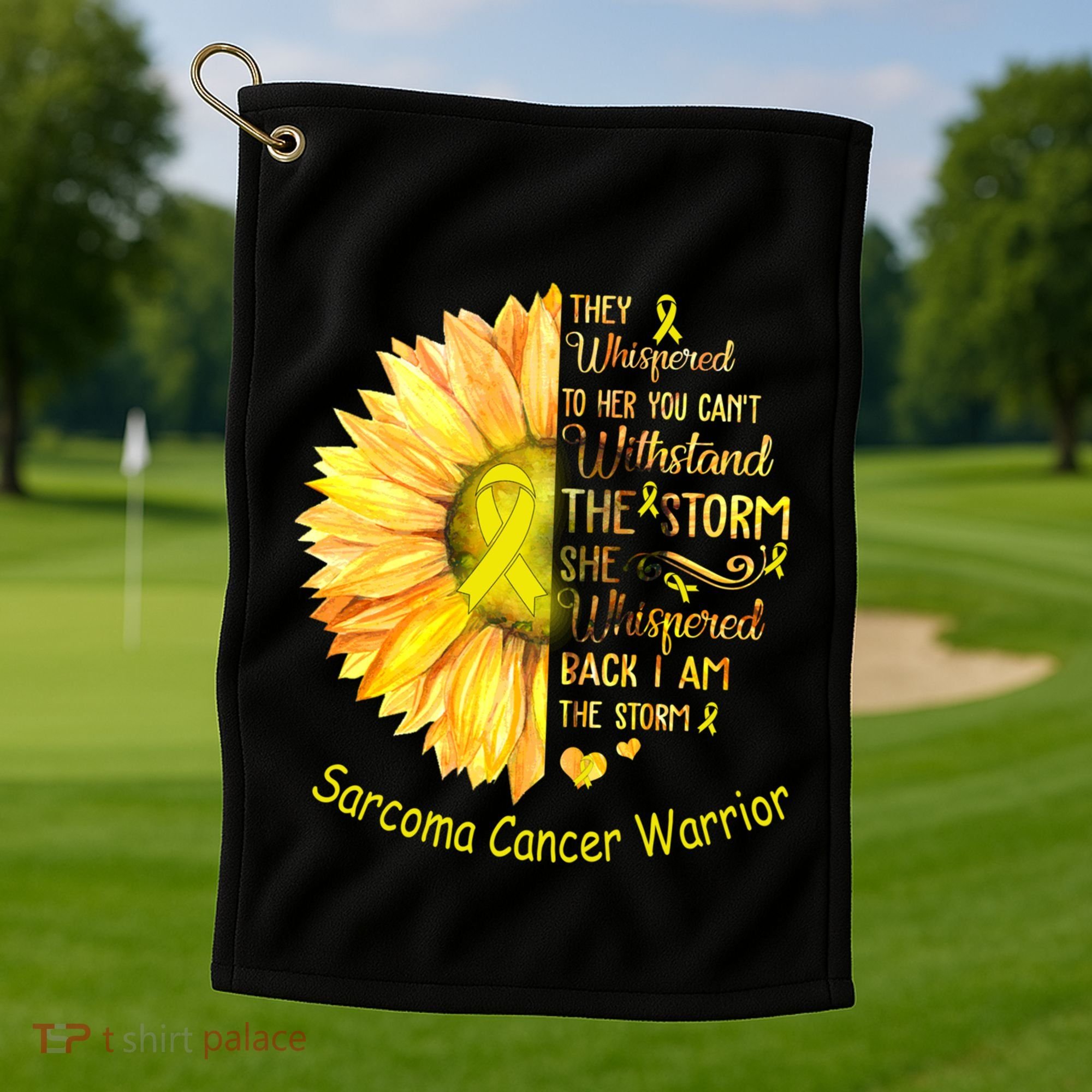 I Am The Storm Sarcoma Cancer Warrior Gift Golf Towel