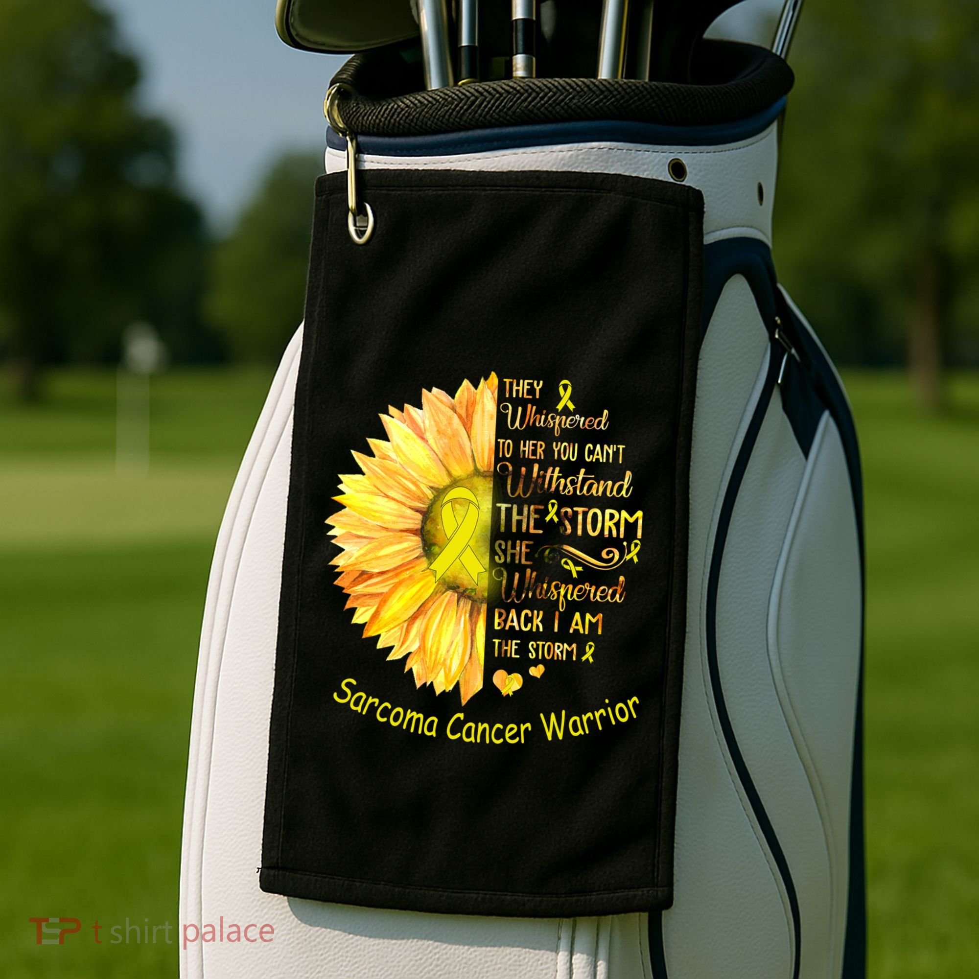 I Am The Storm Sarcoma Cancer Warrior Gift Golf Towel