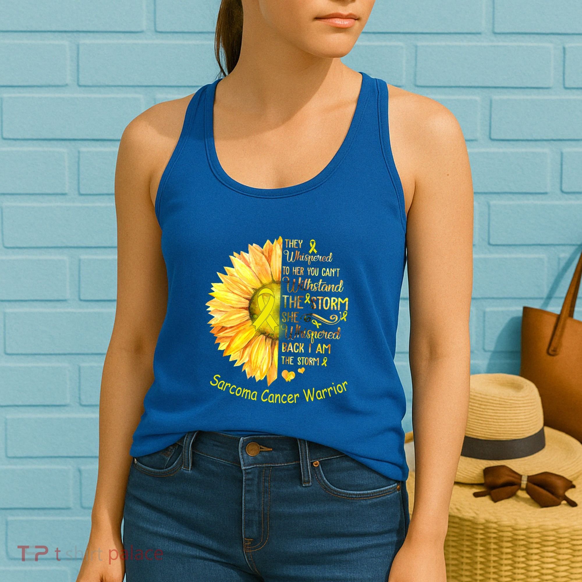 I Am The Storm Sarcoma Cancer Warrior Gift Women's Tank Top