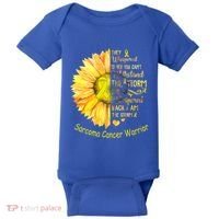 I Am The Storm Sarcoma Cancer Warrior Gift Baby Bodysuit thumb 0