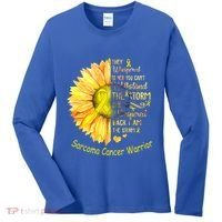 I Am The Storm Sarcoma Cancer Warrior Gift Women's Long Sleeve Shirt thumb 0