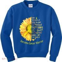 I Am The Storm Sarcoma Cancer Warrior Gift Kids Sweatshirt thumb 0