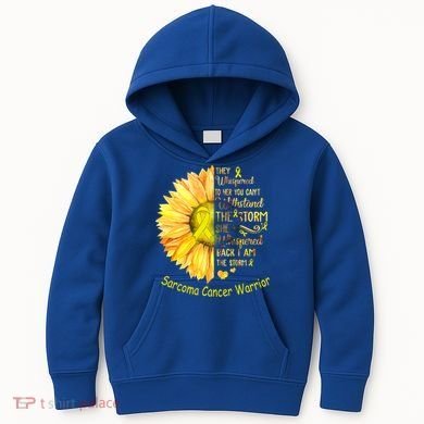 I Am The Storm Sarcoma Cancer Warrior Gift Kids Hoodie