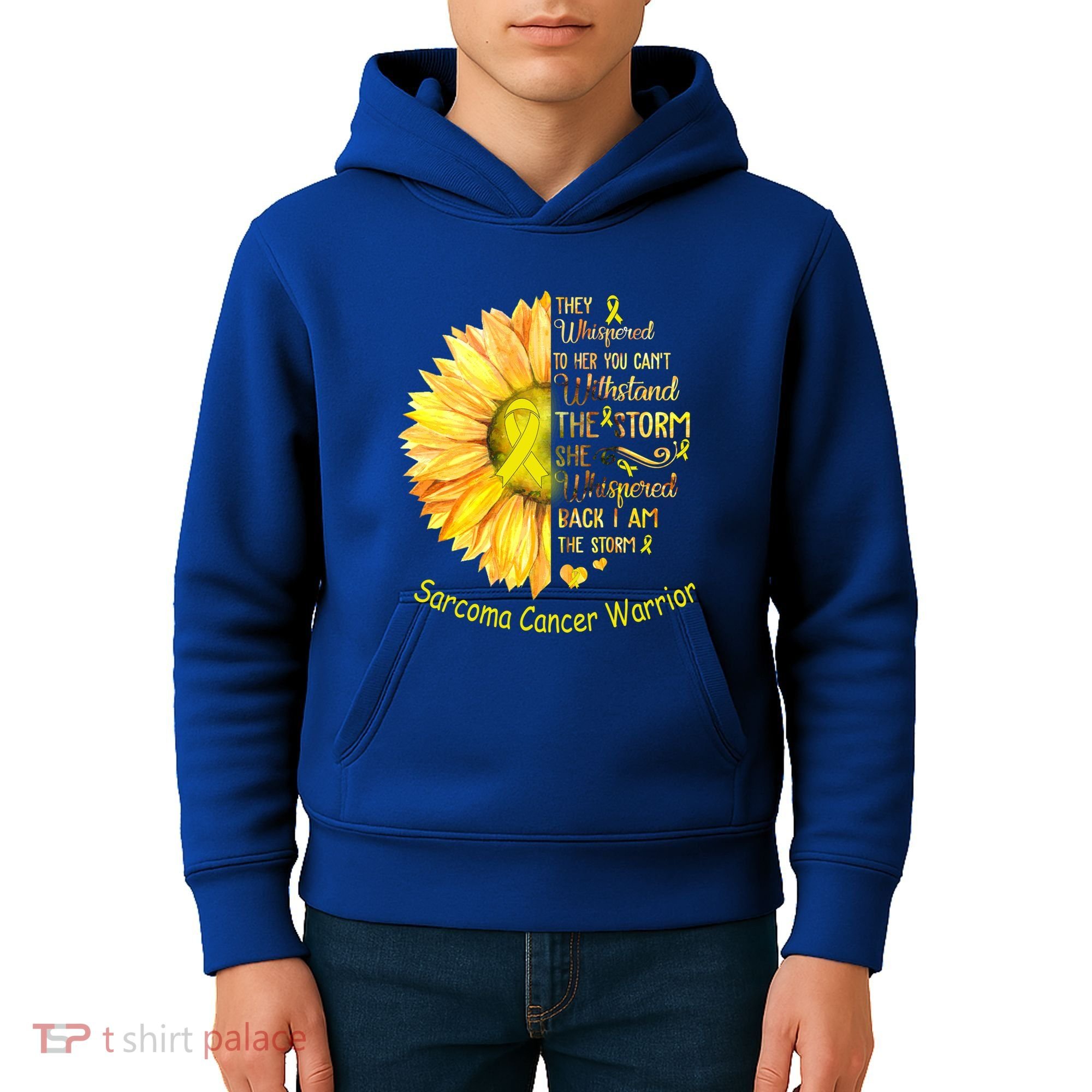 I Am The Storm Sarcoma Cancer Warrior Gift Kids Hoodie