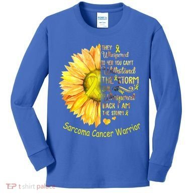 I Am The Storm Sarcoma Cancer Warrior Gift Kids Long Sleeve Shirt