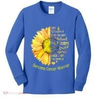 I Am The Storm Sarcoma Cancer Warrior Gift Kids Long Sleeve Shirt thumb 0