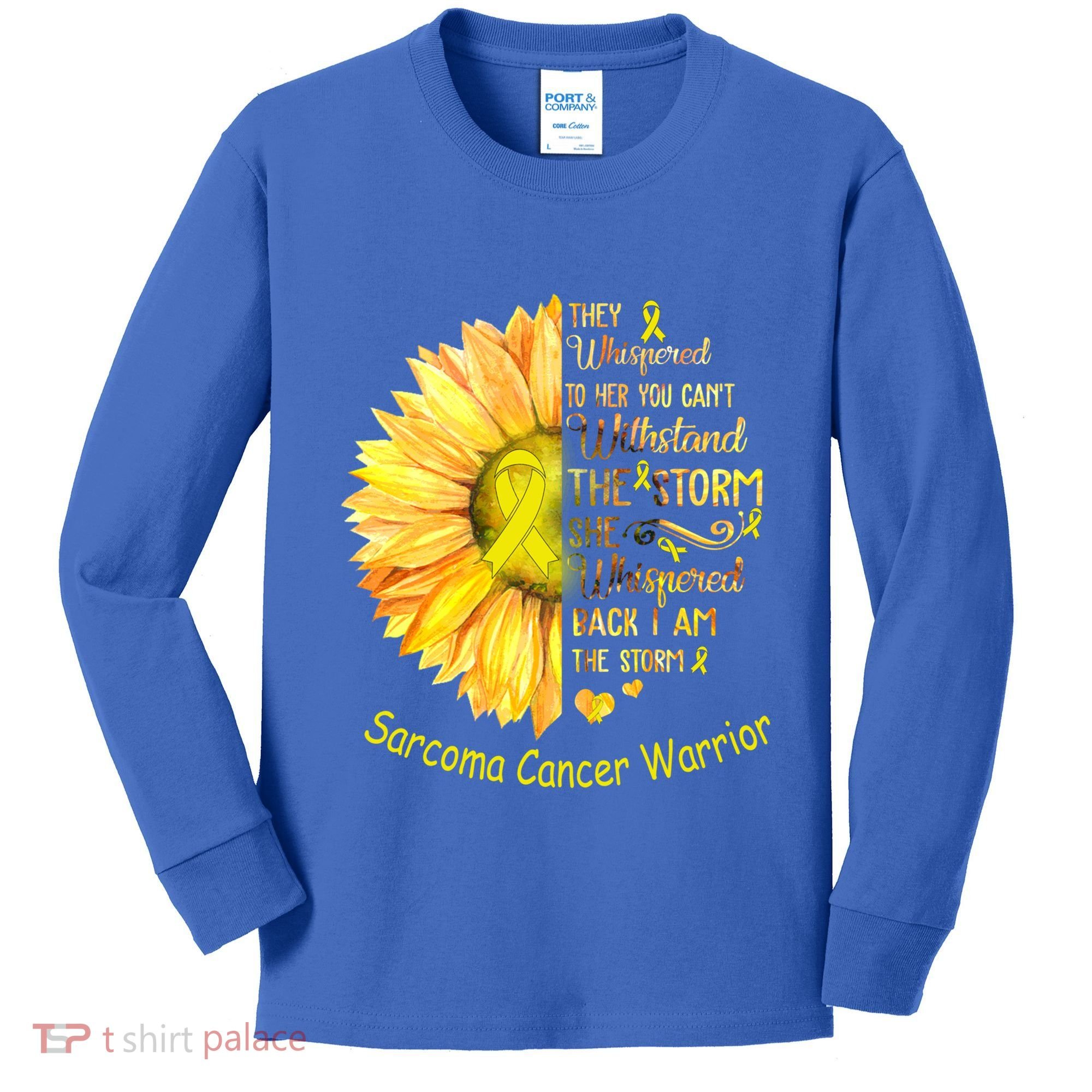 I Am The Storm Sarcoma Cancer Warrior Gift Kids Long Sleeve Shirt
