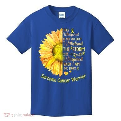 I Am The Storm Sarcoma Cancer Warrior Gift Kids T-Shirt