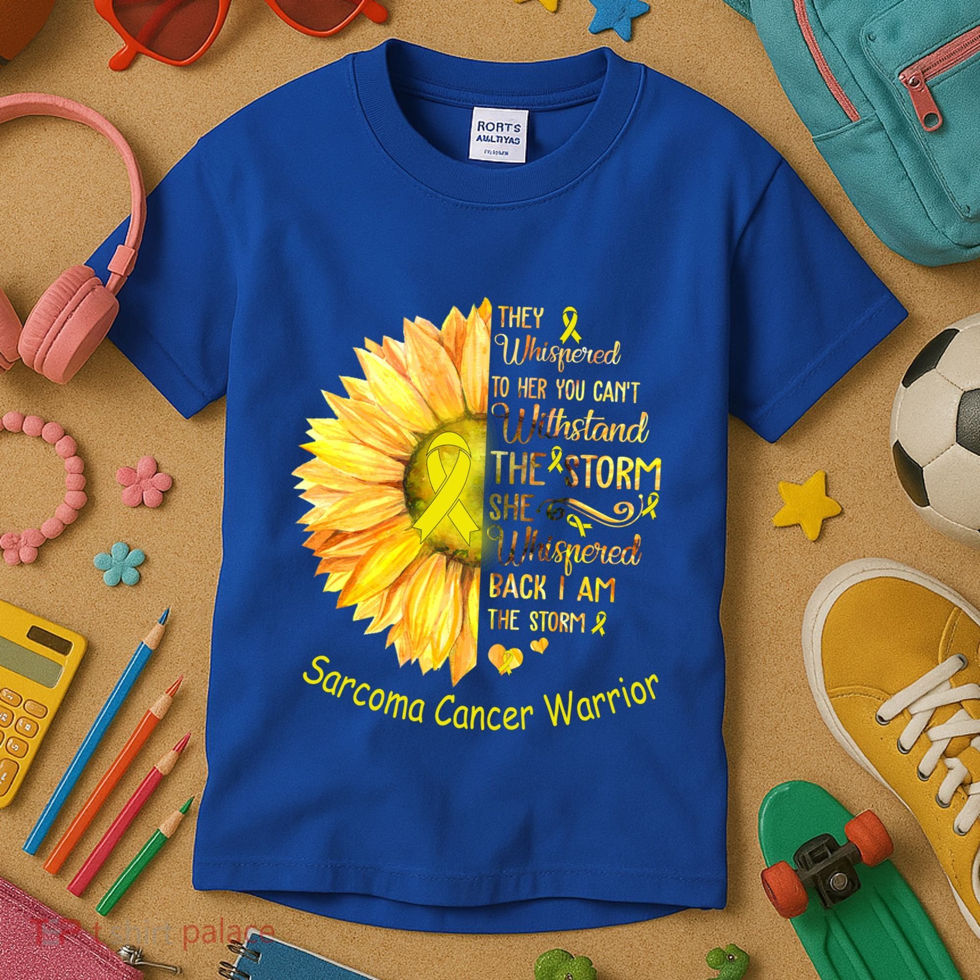 I Am The Storm Sarcoma Cancer Warrior Gift Kids T-Shirt