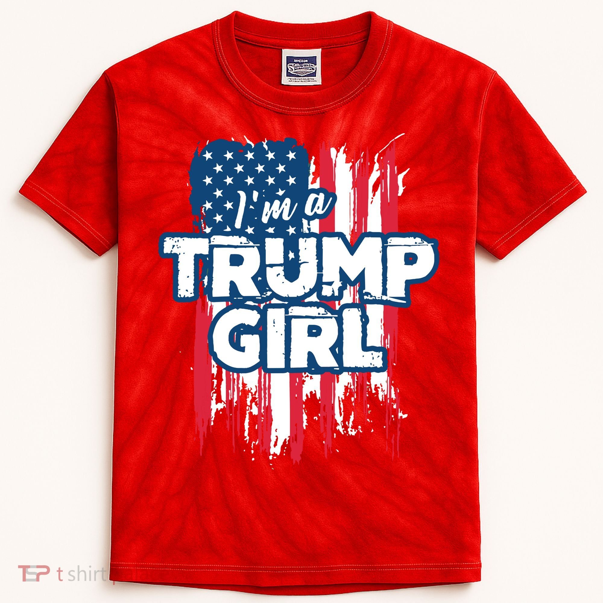 Im A Trump Girl Kids Tie-Dye T-Shirt