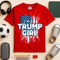 Im A Trump Girl Kids Tie-Dye T-Shirt thumb 2