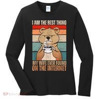 I Am The Best Thing My Wife Ever Found On The Internet Women's Long Sleeve Shirt thumb 0