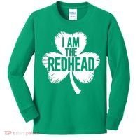 I Am The Redhead St Patricks Day Kids Long Sleeve Shirt thumb 0