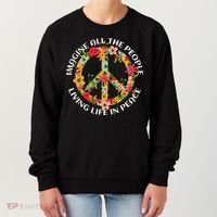Imagine All The People Living Life In Peace Women's Sweatshirt thumb 0