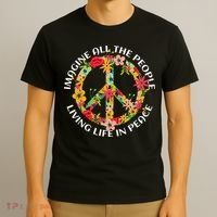 Imagine All The People Living Life In Peace T-Shirt thumb 3