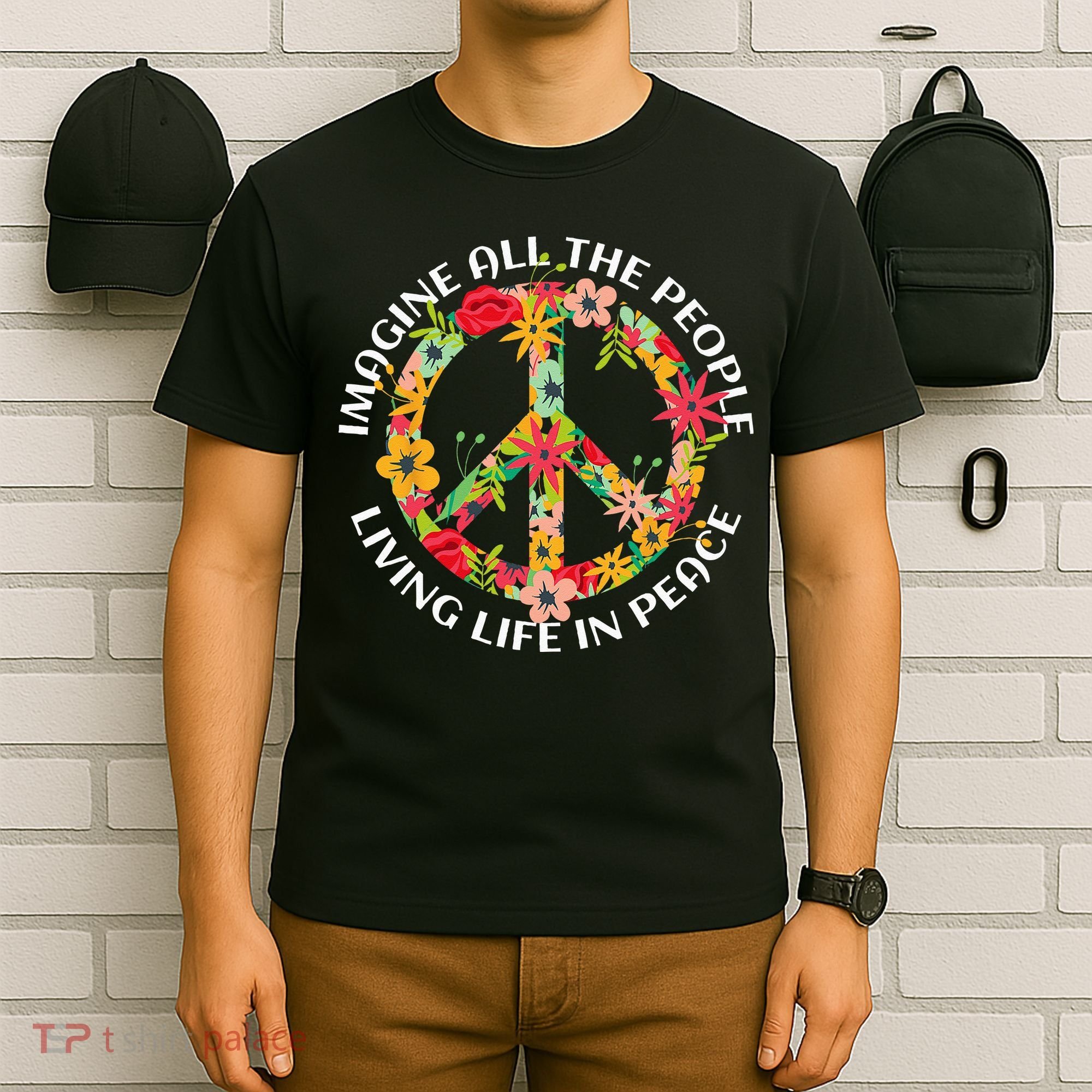Imagine All The People Living Life In Peace T-Shirt