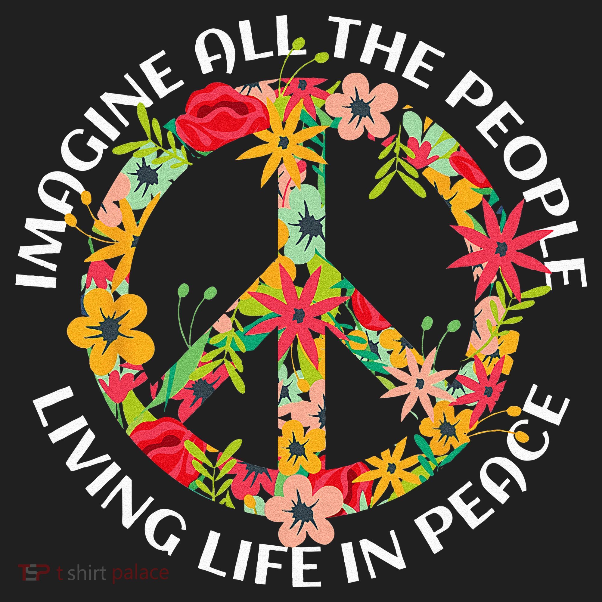 Imagine All The People Living Life In Peace Tumbler