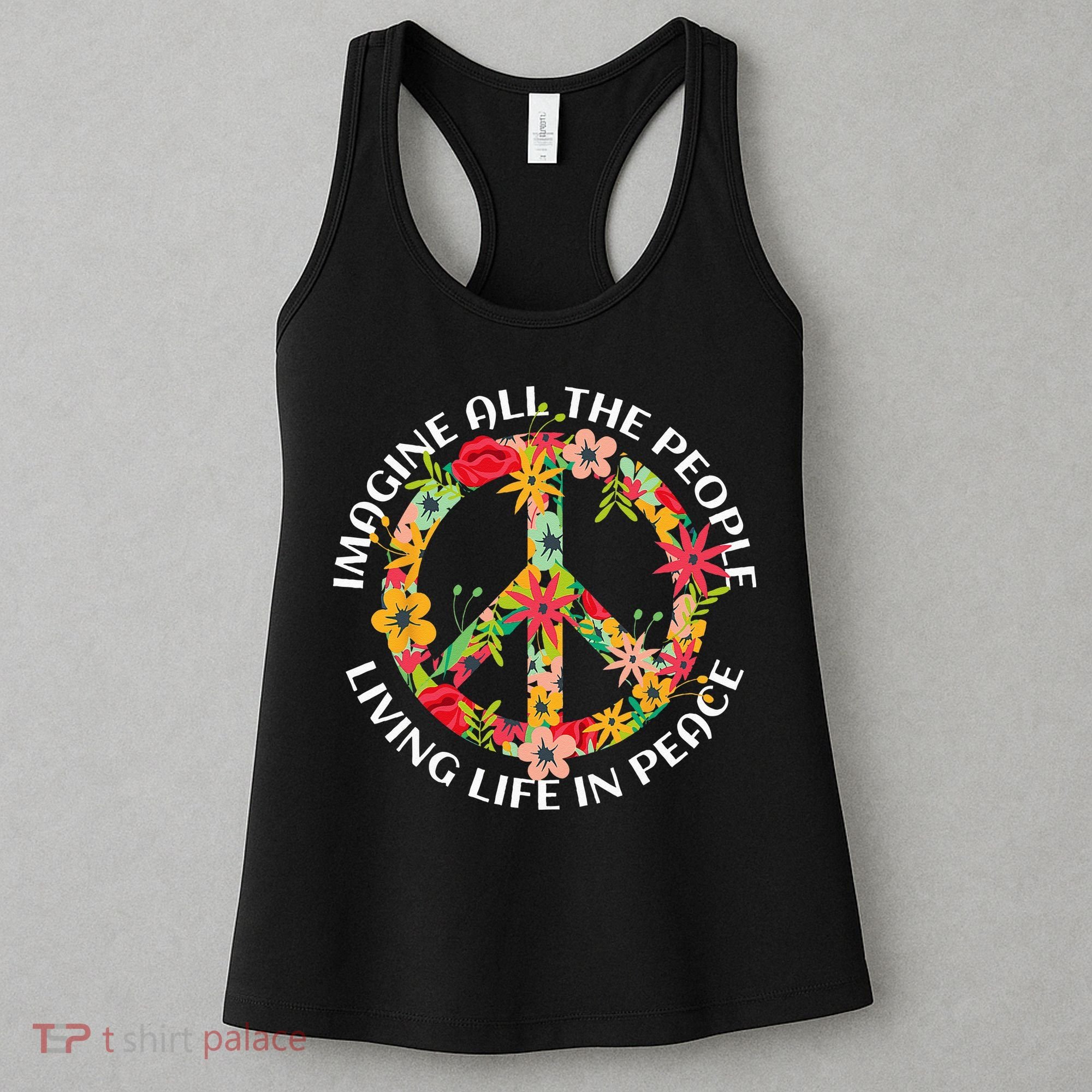 Imagine All The People Living Life In Peace Women's Tank Top