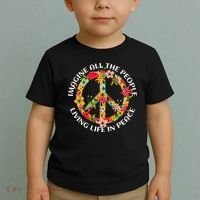 Imagine All The People Living Life In Peace Toddler T-Shirt thumb 2
