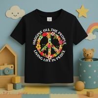 Imagine All The People Living Life In Peace Toddler T-Shirt thumb 3