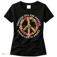 Imagine All The People Living Life In Peace Women's T-Shirt thumb 0