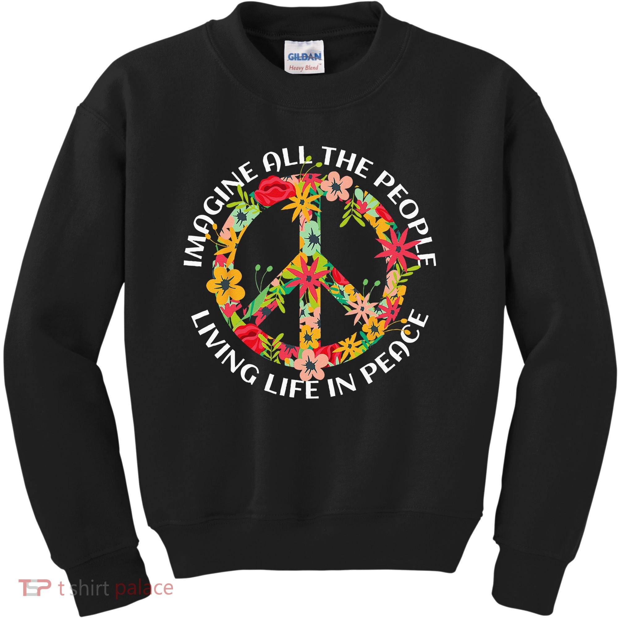 Imagine All The People Living Life In Peace Kids Sweatshirt
