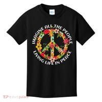 Imagine All The People Living Life In Peace Kids T-Shirt thumb 0