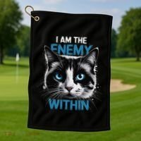 I Am The Enemy Within Golf Towel thumb 1